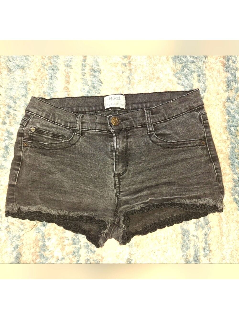 MUDD Black Denim Shorts EUC sz 13